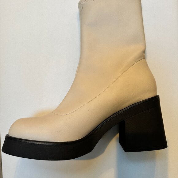 Call It Spring | Steffanie Faux-Leather Calf-Length Platform Boots - Size 9 - Picture 1 of 12